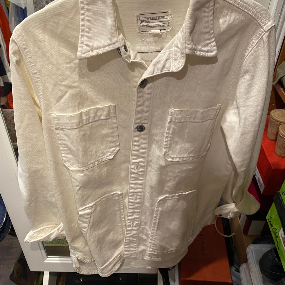 White Denim 3/4 length jacket